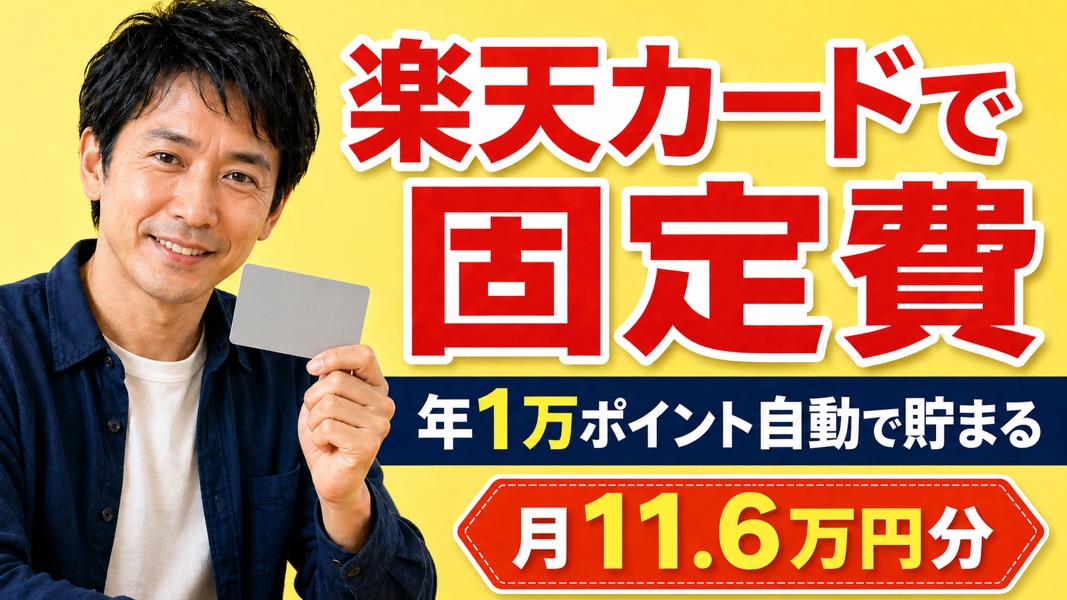 楽天カードで固定費払い｜年1万ポイント自動・月11.6万円分