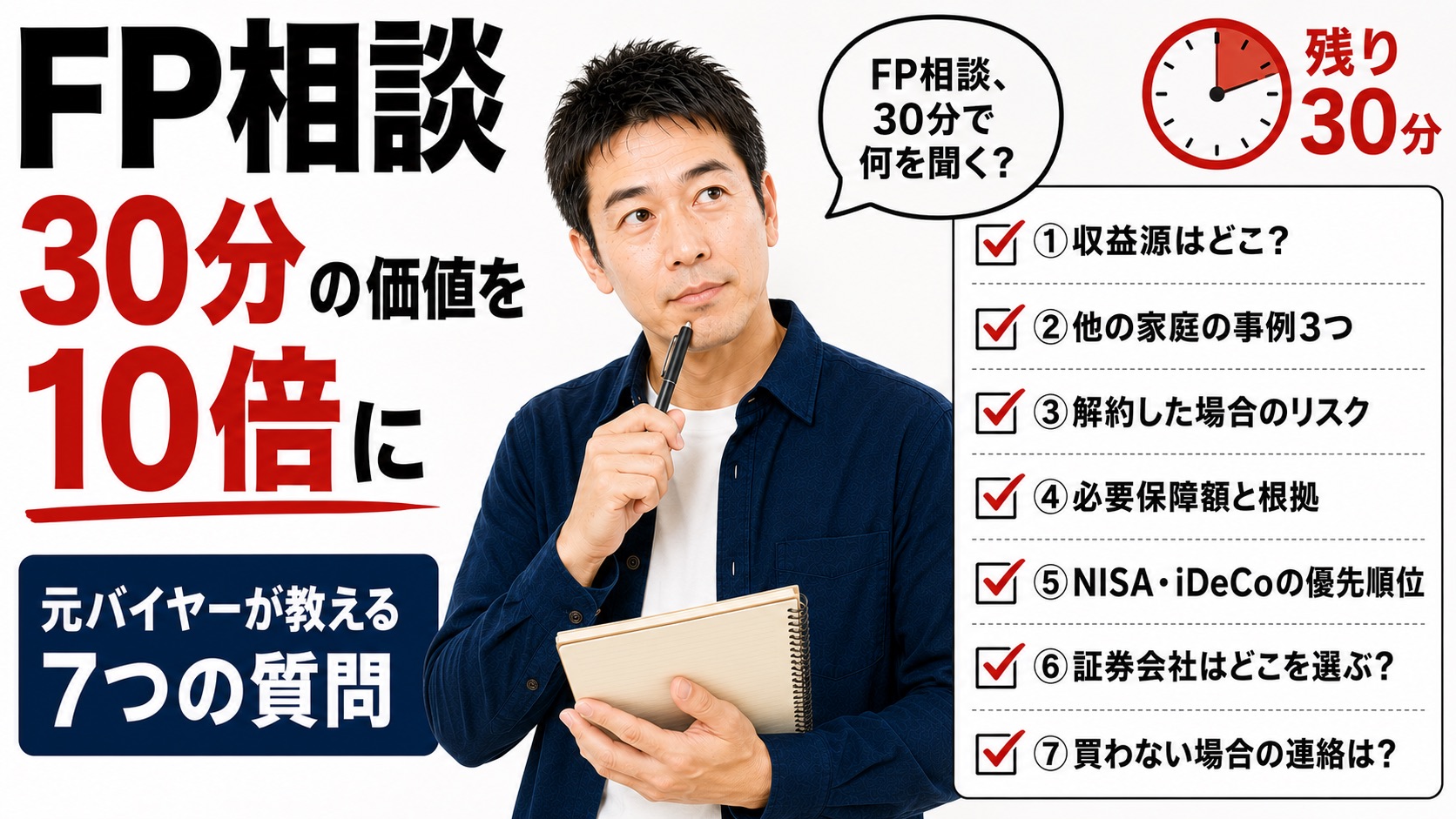 FP相談30分で聞くべき7つの質問のアイキャッチ