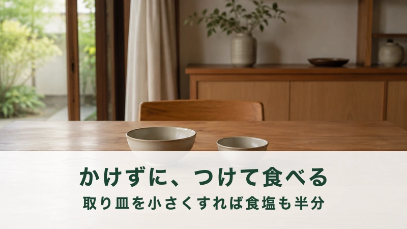 食卓に並ぶ大きさのちがう二つの小鉢