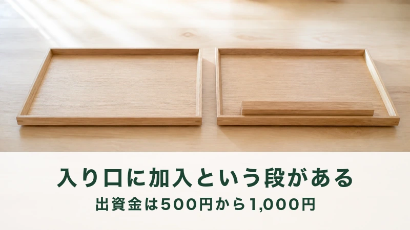 右の木のトレーの手前だけに低い木の段がある