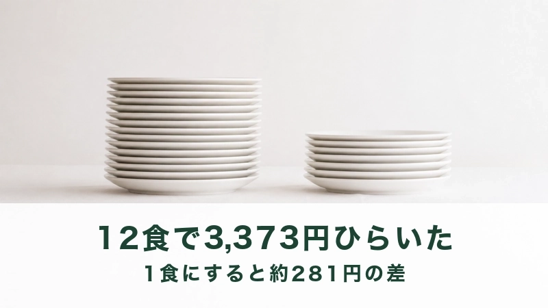 白い布に白い皿の山が二つ。左は高く右は低い
