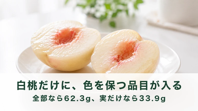 白い皿にのせた半分に切った白桃