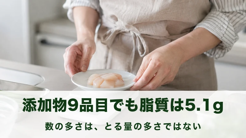 キッチンスケールに小皿をのせて食品の重さを量る手元