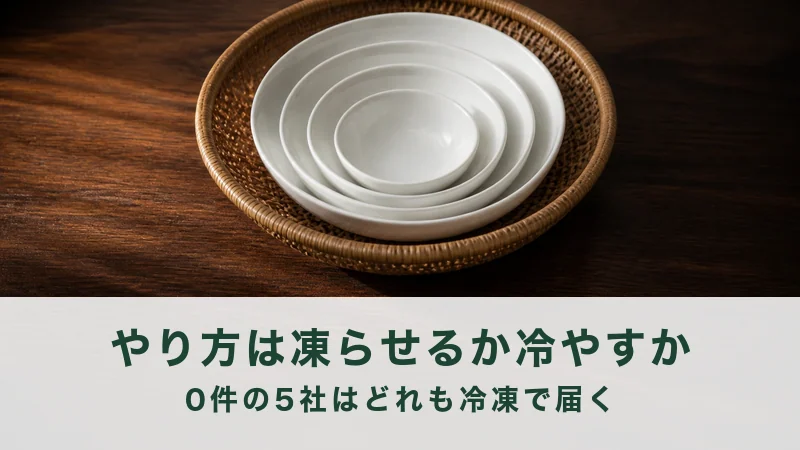 木のざるに入れ子で重なる五つの白い器