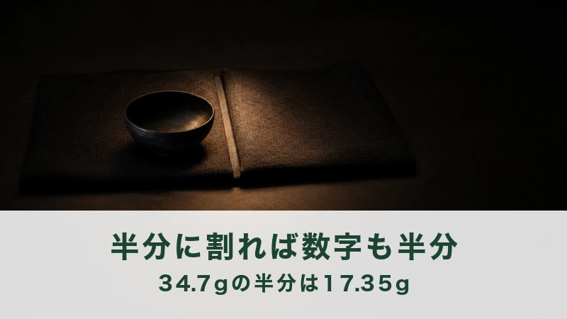暗い布を折り黒い小さな器を一つのせた