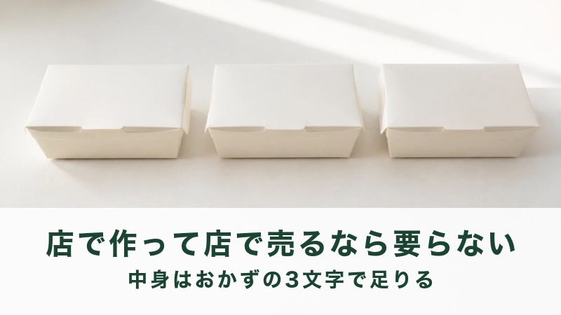 白い台に横一列で並ぶ紙ぶたを閉じた3つの容器