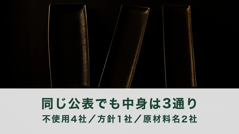 闇の中でふちが光る黒い角皿が3枚