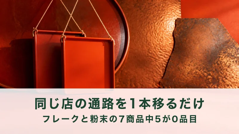 朱色の四角い板が2枚、紐で吊り下がっている