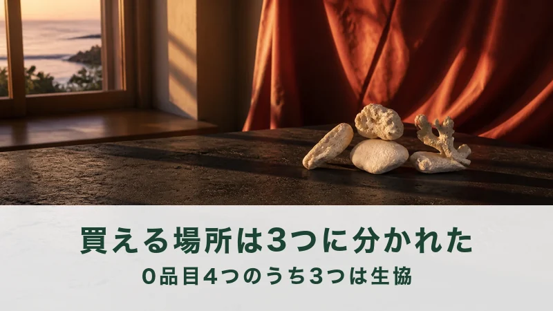 夕暮れの窓辺で白い珊瑚の欠片が積まれている
