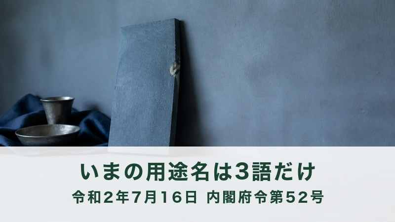 青い壁に紙の板を立てかけ錫器を添えた