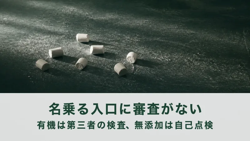 暗い面に、白い小さな円柱が6つ散らばっている