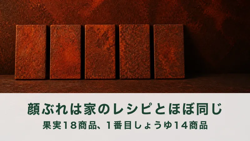 赤茶けた板が5枚、さび色の壁ぎわに立ち並ぶ