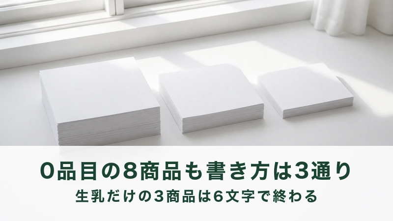 窓辺の白い台に高さを変えて置かれた三つの紙の束