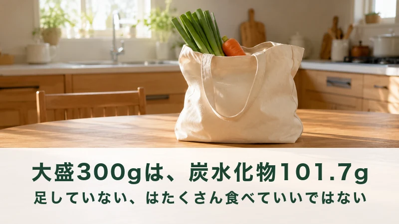 木のテーブルに大盛りと小盛りのごはんの茶碗が並ぶ
