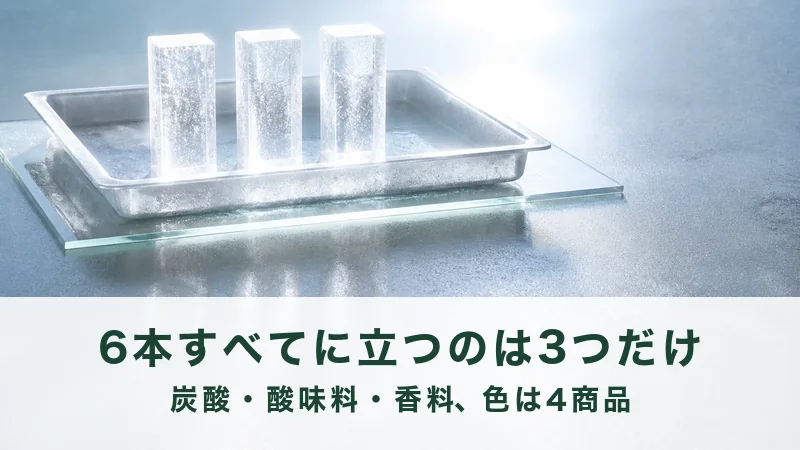 金属の角い盆に細長い氷の柱を三本立てた