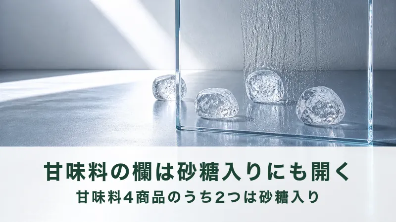 ガラスの立て板ぎわに丸い氷が四つ転がる