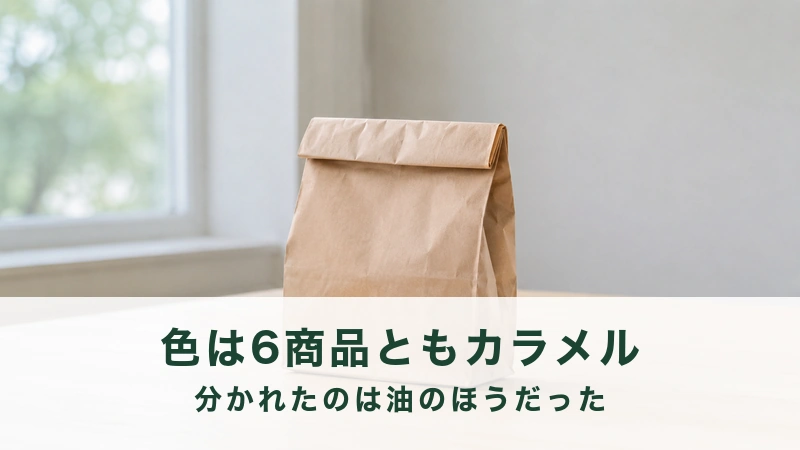 明るい木の机に置かれた口を折った無地の小さな紙袋