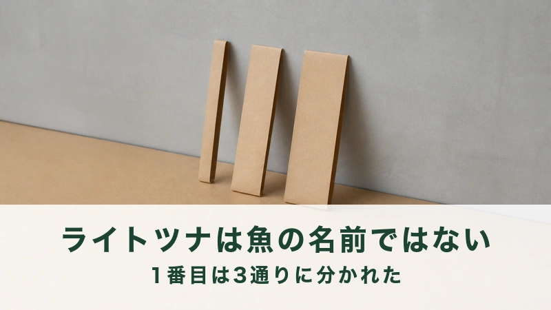 灰色の壁に厚紙の板を3枚立てかけた
