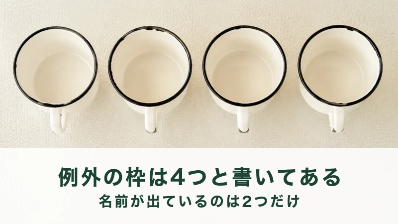 生成りの面を真上から見た形で、白いホーローのマグが4つ一列に並ぶ