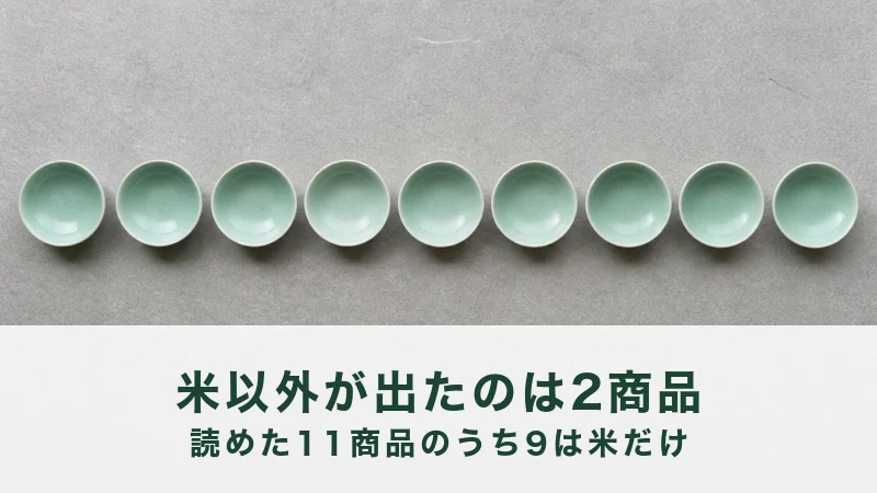 鼠色の和紙の上に青磁の小鉢が九個、まっすぐ並んでいる。表示を横に並べた比較