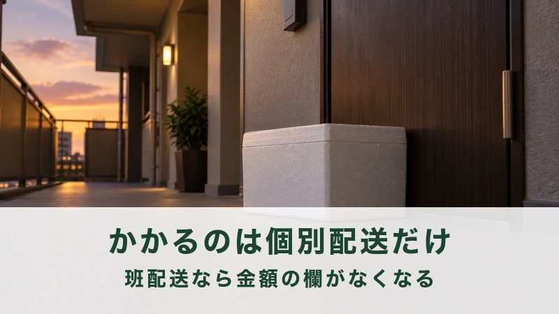 マンションの玄関前に置かれた発泡スチロールの保冷箱