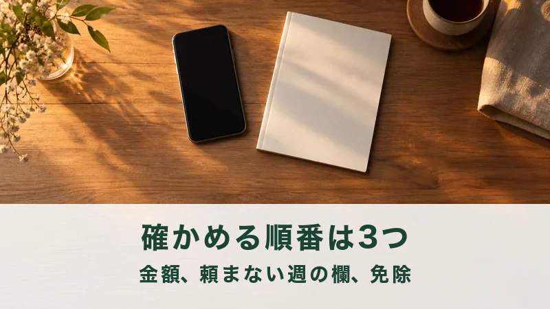 テーブルに置かれたスマートフォンと生協の案内資料