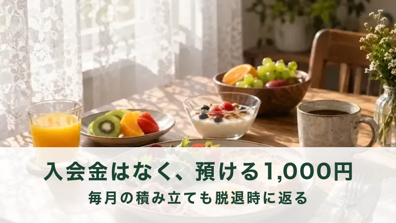 朝の食卓に並んだ皿と、窓から差し込む光