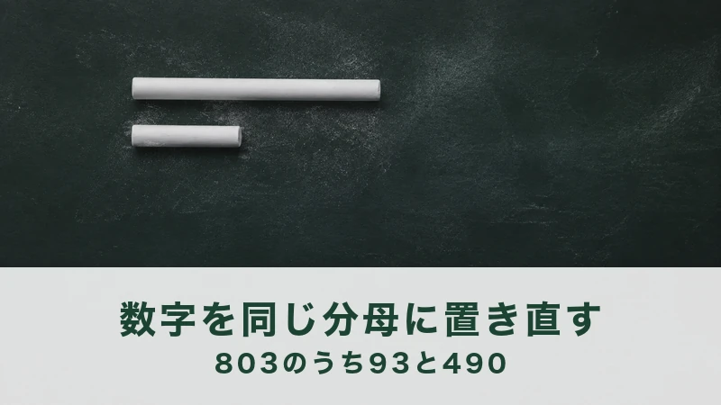 深緑の黒板の上に、長さの違う白いチョークが2本上下に並べてある