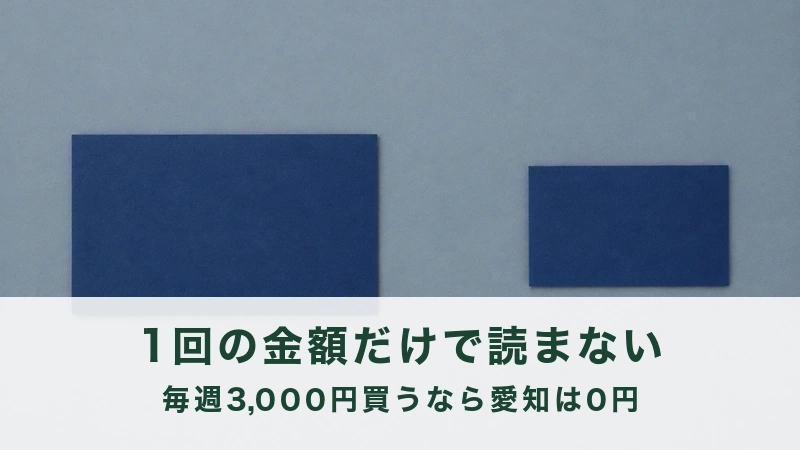 青灰の面に、大きさの違う二つの札が向かい合わせに置かれている