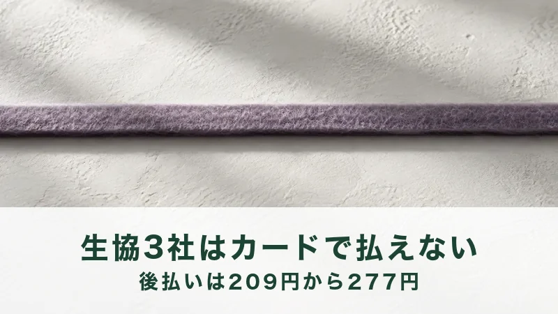 支払い方法を並べた資料が机に置かれている