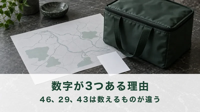 日本地図の描かれた紙の上に置かれた保冷バッグと配達伝票