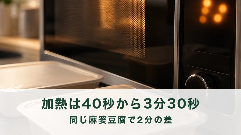 明かりのついた電子レンジと、その前に置かれた金属トレー